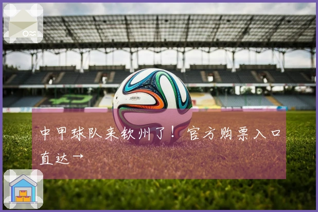 中甲球队来钦州了！官方购票入口直达→